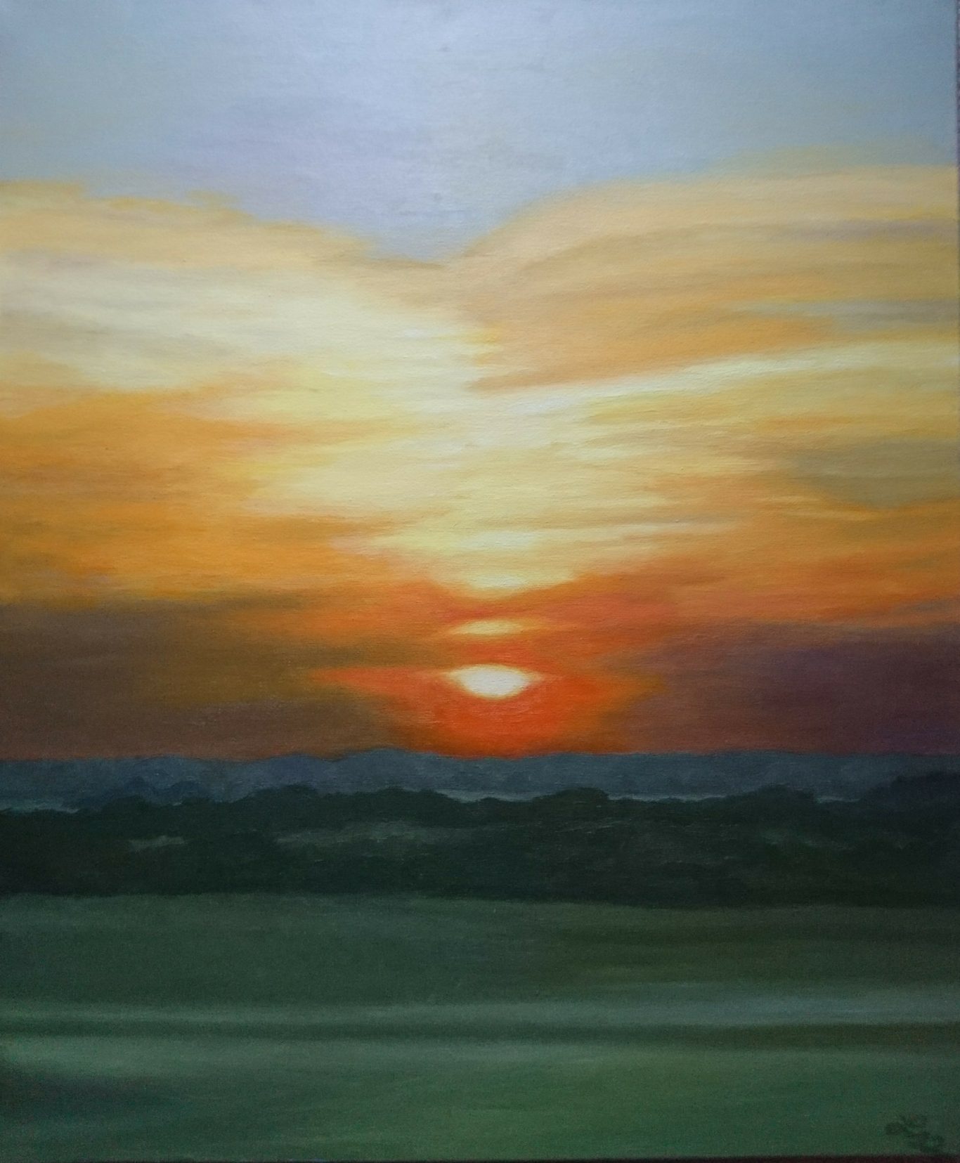 Sonnenuntergang bei Worpswede
